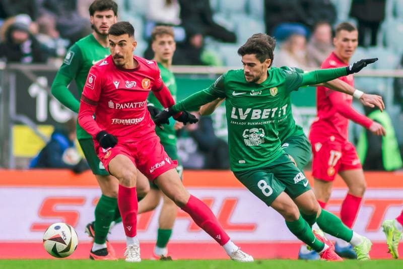 Football. PKO BP Ekstraklasa. Slask Wroclaw - Widzew Lodz. 15.02.2025