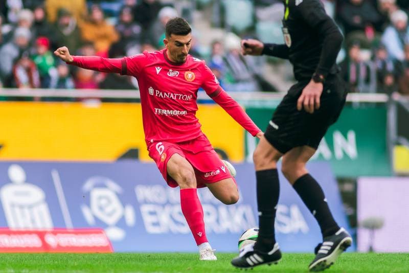 Football. PKO BP Ekstraklasa. Slask Wroclaw - Widzew Lodz. 15.02.2025