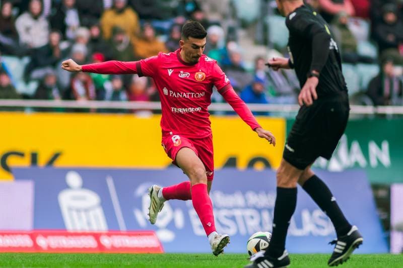 Football. PKO BP Ekstraklasa. Slask Wroclaw - Widzew Lodz. 15.02.2025