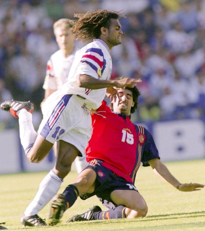 Football. UEFA EURO 1996. France - Spain. 15.06.1996