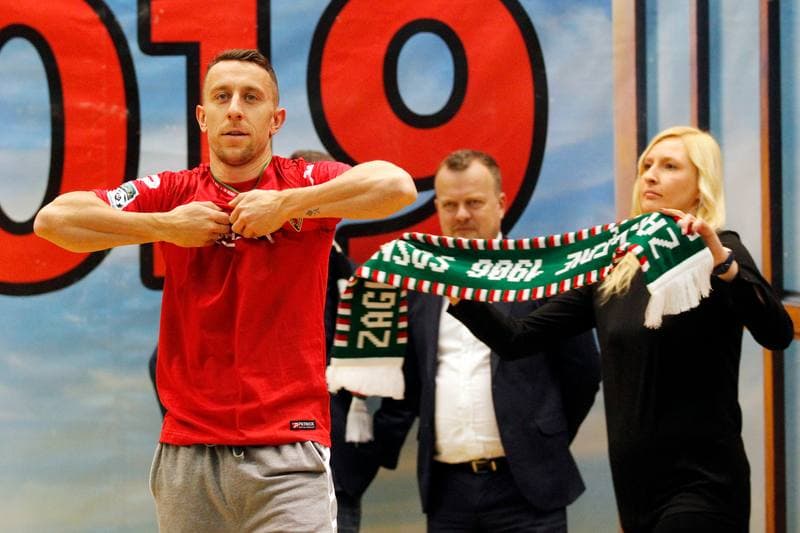 Football. Zaglebie Sosnowiec. Team Presentation. 03.02.2019