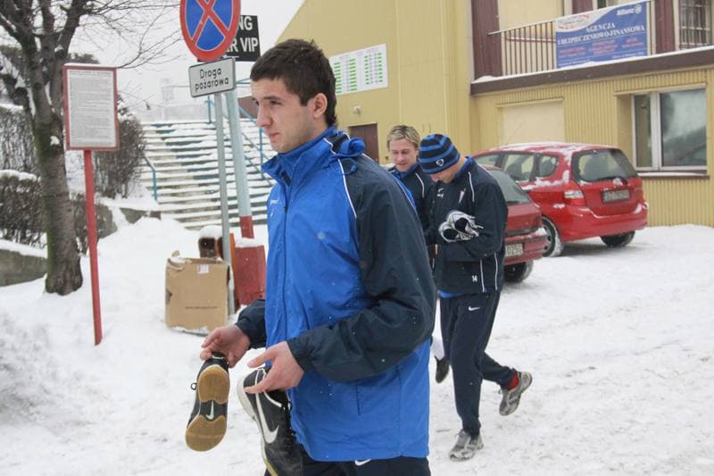 Football. Gornik Zabrze. Training. 07.01.2010