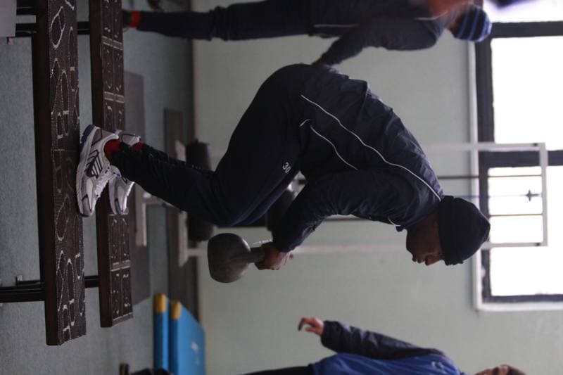 Football. Gornik Zabrze. Training. 07.01.2010