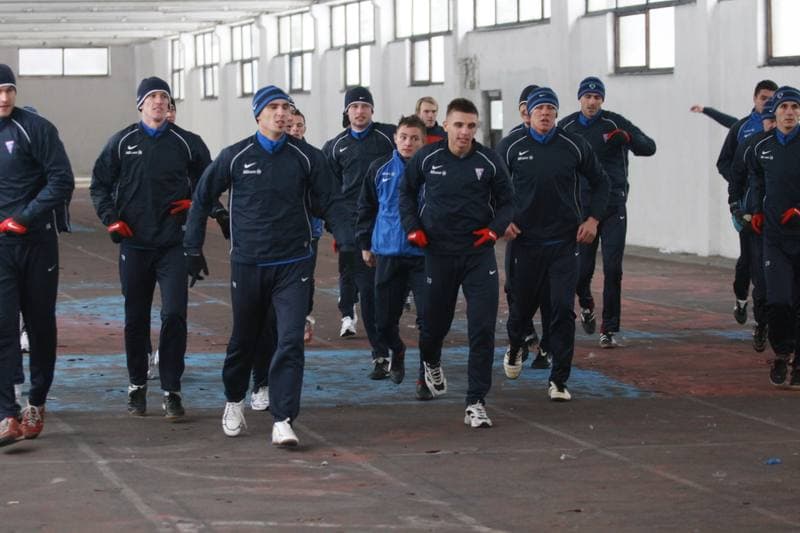 Football. Gornik Zabrze. Training. 07.01.2010