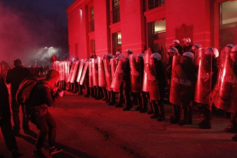 Manifestacja i Zadymia w Obronie Kopaln. Zabrze. 17.01.2015