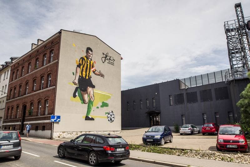 Football. GKS Katowice. Mural. 28.07.2021