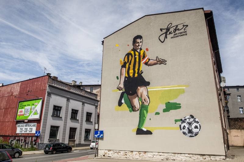 Football. GKS Katowice. Mural. 28.07.2021