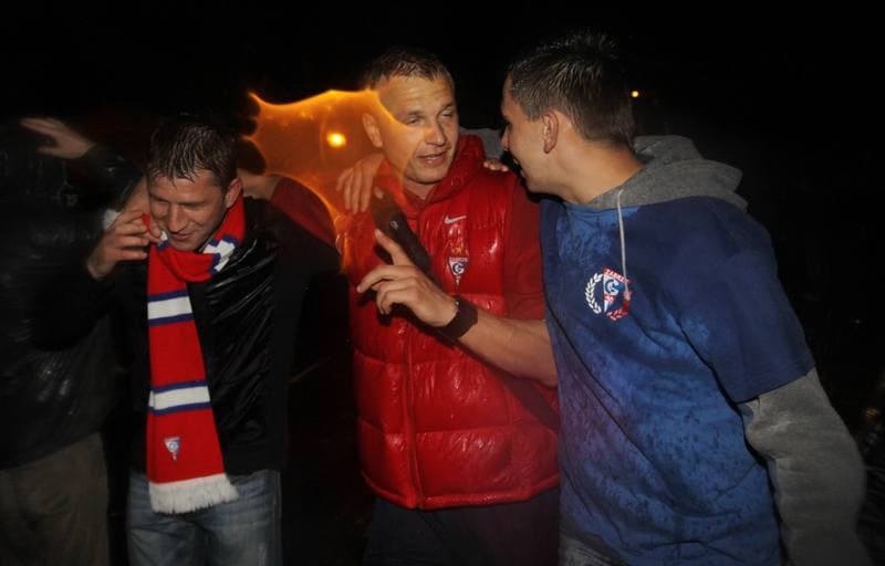 Football. Gornik Zabrze. Press Conference. 02.06.2010