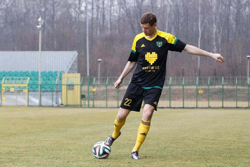 Football. GKS Katowice. Tomasz Zahorski. 23.02.2016
