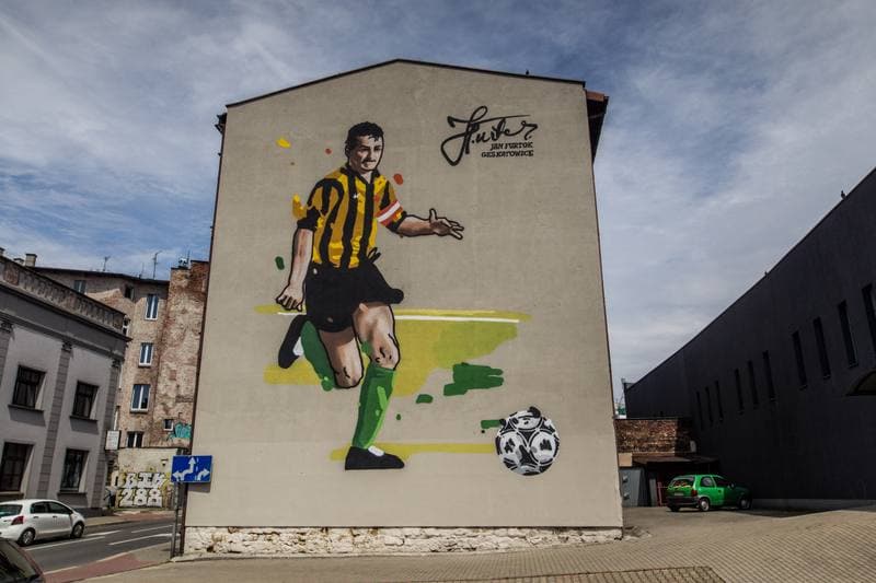 Football. GKS Katowice. Mural. 28.07.2021