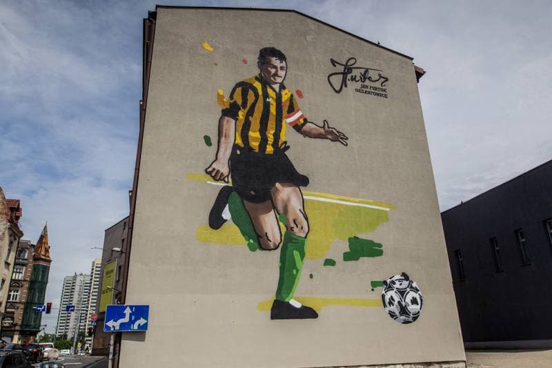Football. GKS Katowice. Mural. 28.07.2021