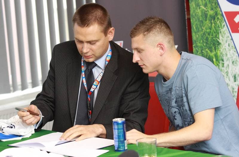 Football. Gornik Zabrze. Press Conference. 24.06.2010