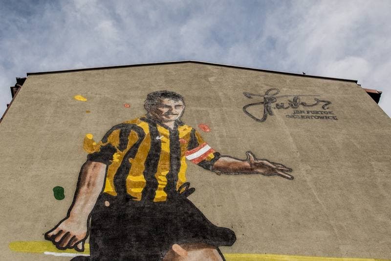 Football. GKS Katowice. Mural. 28.07.2021