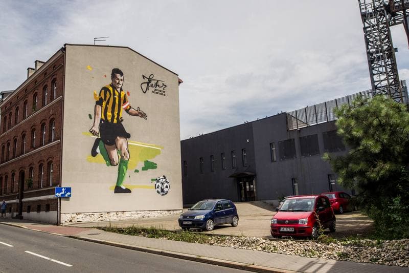 Football. GKS Katowice. Mural. 28.07.2021