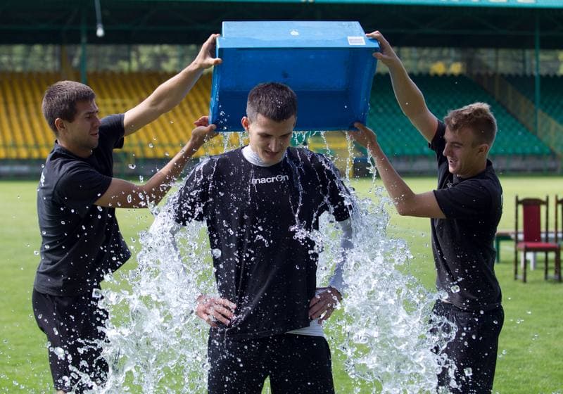 Football. GKS Katowice. Ice Bucket Challenge. 29.08.2014