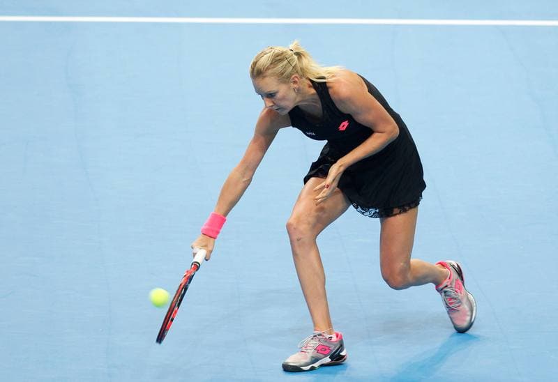 Tennis. Katowice Open 2015. Urszula Radwanska - Elizaveta Kulichkova. 07.04.2015