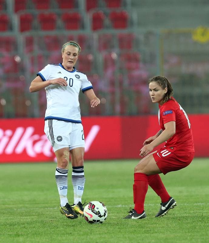 Football. Women's European Championship Qualifiers. Poland - Denmark. 07.04.2016