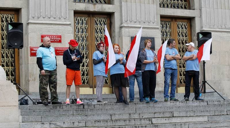 Protest KWW Stonoga Partia Polska. Katowice. 25.09.2015