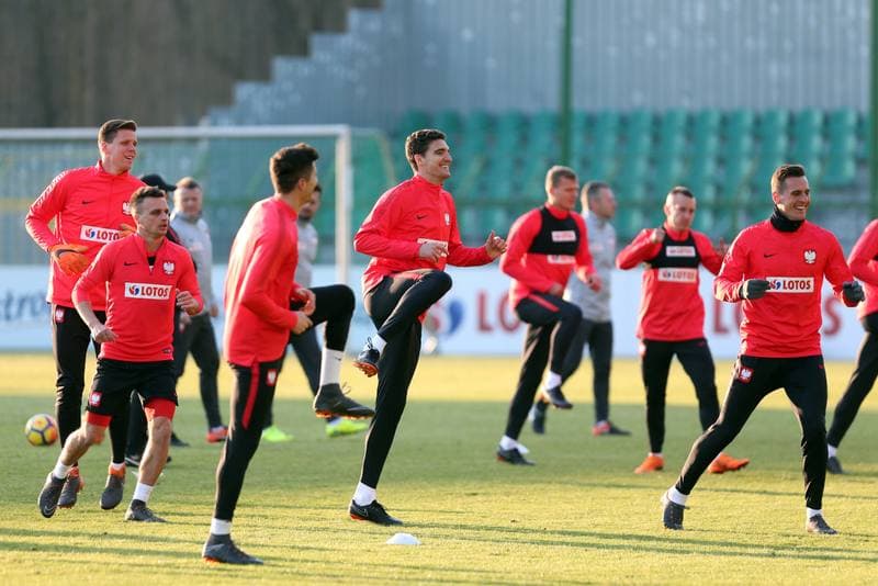 Football. Poland national team. Training. 25.03.2018