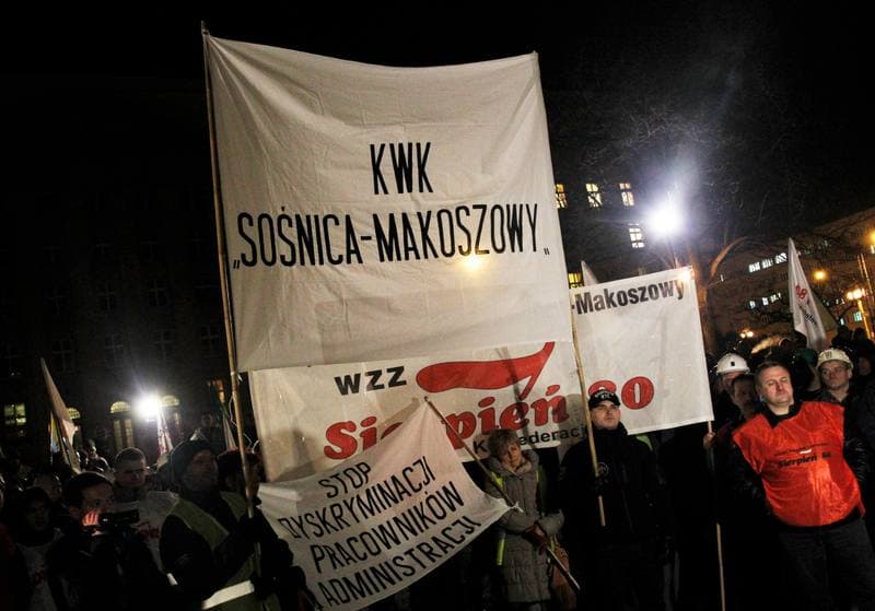 Coal Mining. Protest. Katowice. 15.01.2015