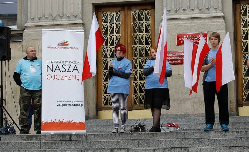 Protest KWW Stonoga Partia Polska. Katowice. 25.09.2015