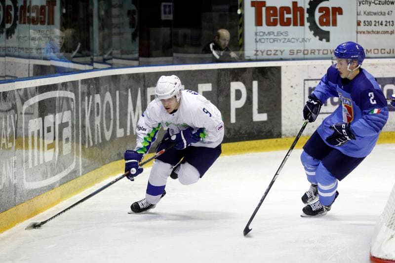 Ice Hockey. U20 World Championship Division I. Italy - Slovenia. 08.12.2018