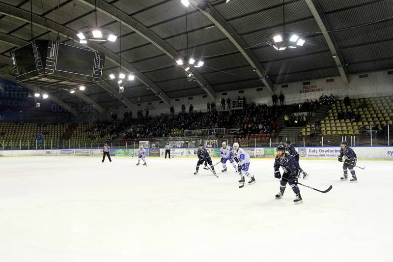 Ice Hockey. Polska Hokej Liga. Unia Oswiecim - MH Automatyka Gdansk. 01.02.2018