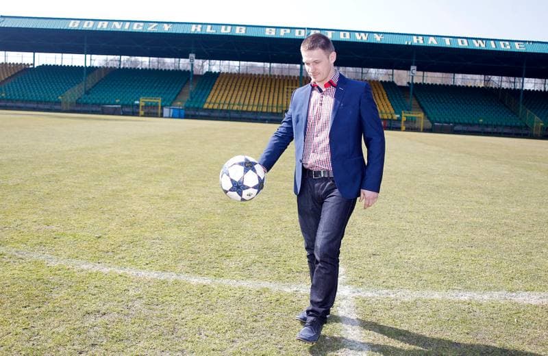 Football. GKS Katowice. Press Conference. 17.03.2015