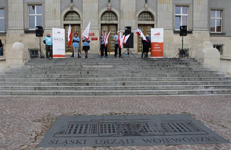Protest KWW Stonoga Partia Polska. Katowice. 25.09.2015