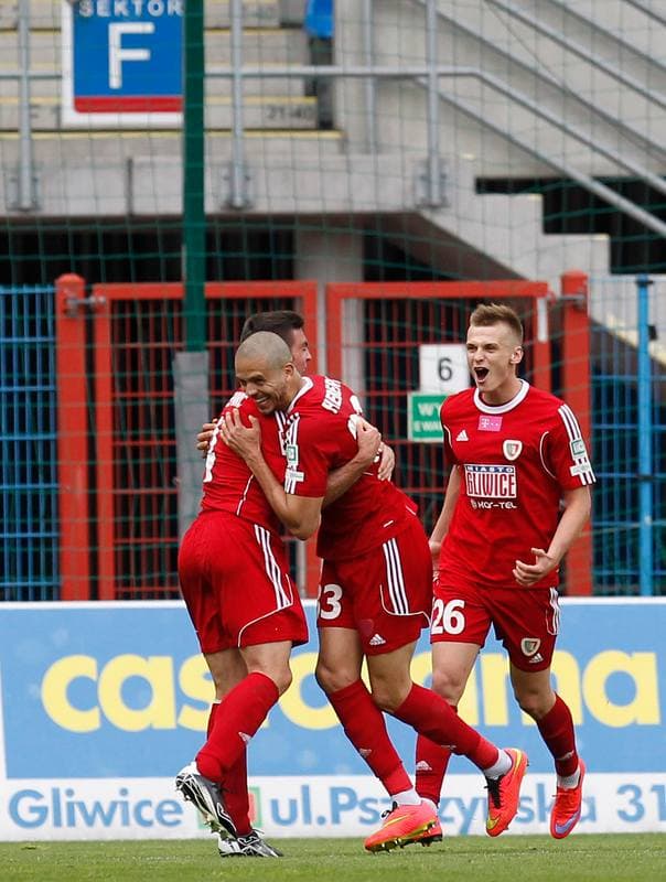 Football. T-Mobile Ekstraklasa. Piast Gliwice - Podbeskidzie Bielsko Biala. 24.05.2015