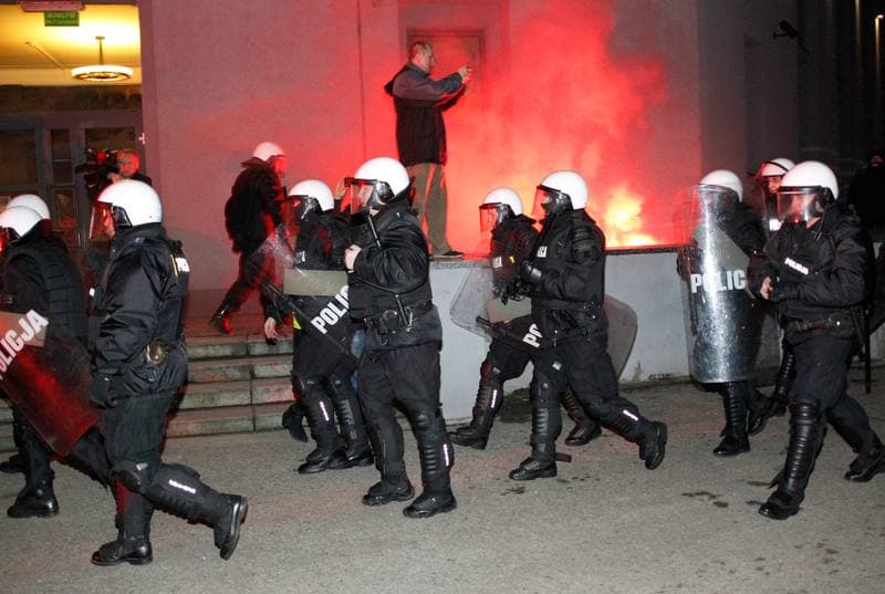 Demonstration and Riot in Defense of Coal Mines. Zabrze. 17.01.2015