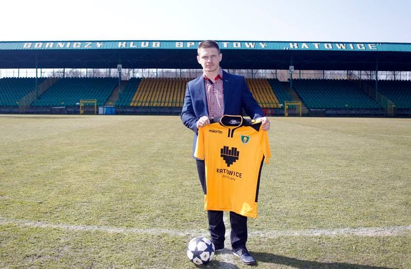 Football. GKS Katowice. Press Conference. 17.03.2015