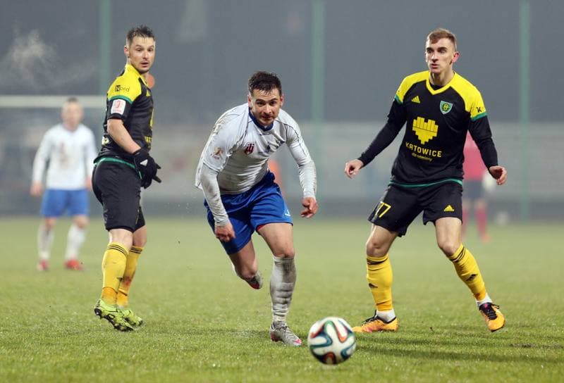 Football. I Liga. MKS Kluczbork - GKS Katowice. 12.03.2016