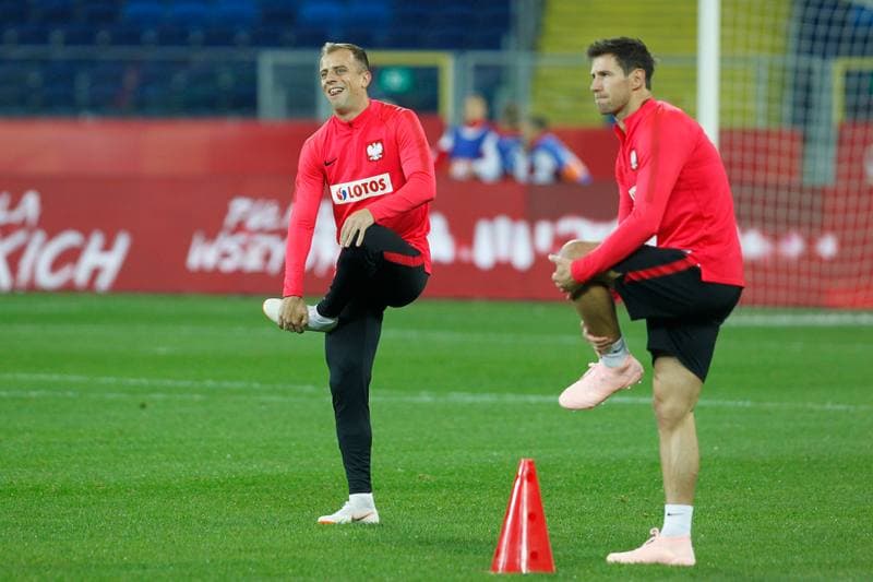 Football. Poland national team. Training. 10.10.2018