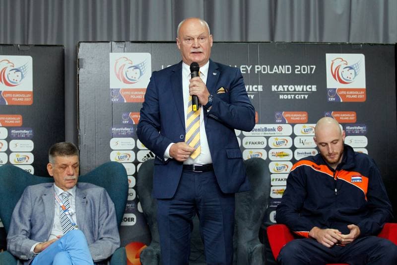 Volleyball. Poland national team. Press Conference. 24.08.2017