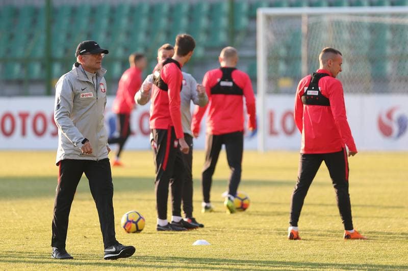 Football. Poland national team. Training. 25.03.2018