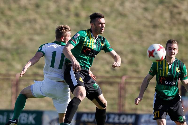 Football. II Liga. GKS 1962 Jastrzebie - Warta Poznan. 14.04.2018