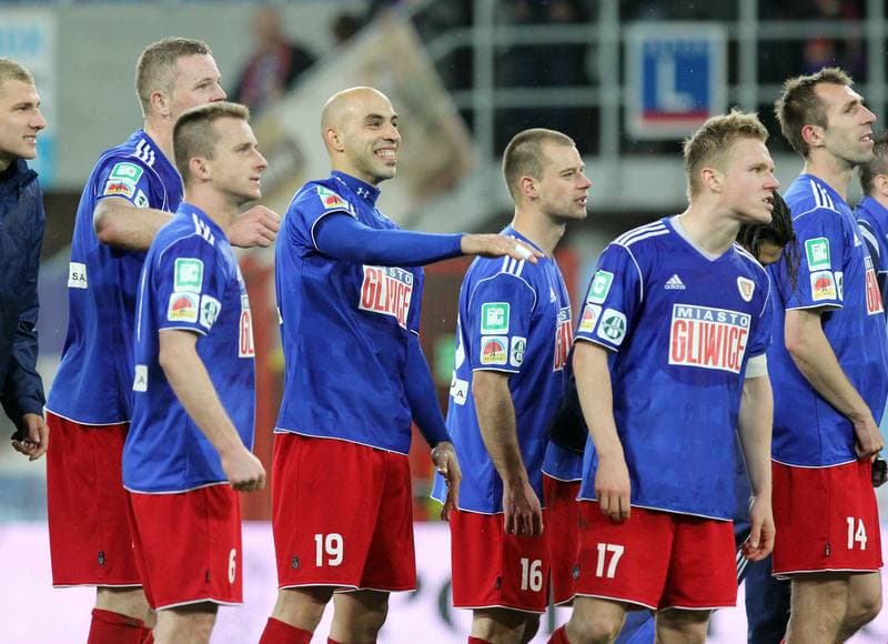 Football. I liga. Piast Gliwice - Olimpia Grudziadz. 22.04.2012