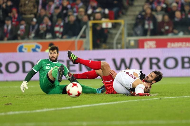 Football. Lotto Ekstraklasa. Gornik Zabrze - Lechia Gdansk. 08.12.2017