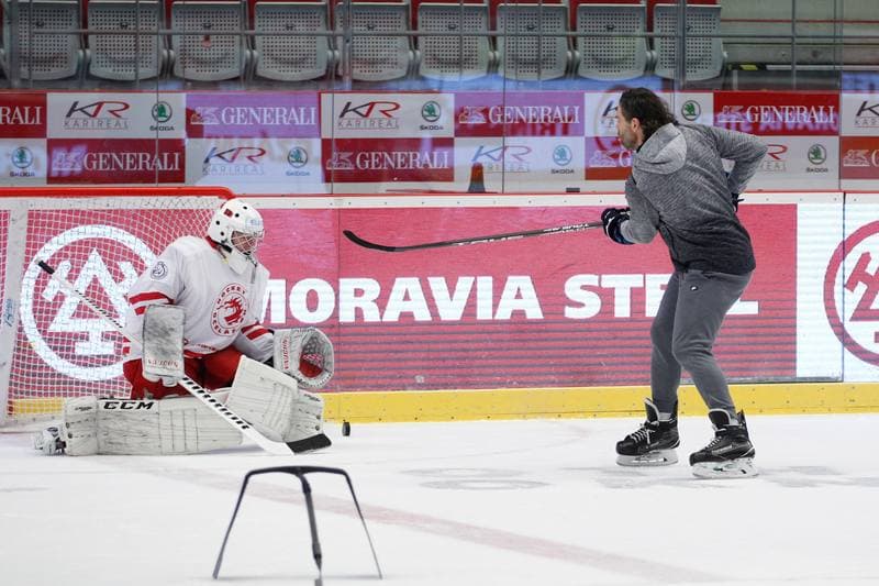 Ice Hockey. Ocelari Trinec. Training. 21.10.2018