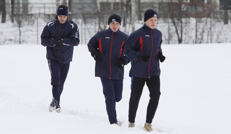 Football. Piast Gliwice. Training. 20.12.2010
