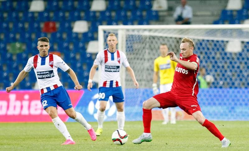 Football. PKO BP Ekstraklasa. Podbeskidzie Bielsko Biala - Lechia Gdansk. 28.08.2015