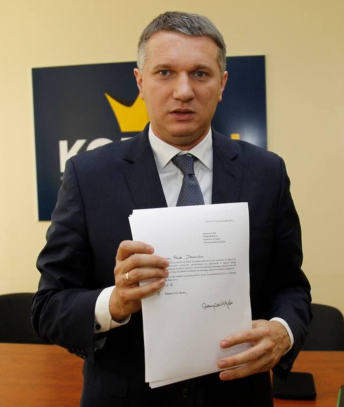 Przemyslaw Wipler. Press Conference. 19.10.2015