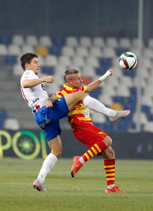 Football. PKO BP Ekstraklasa. Podbeskidzie Bielsko Biala - Jagiellonia Bialystok. 02.11.2015