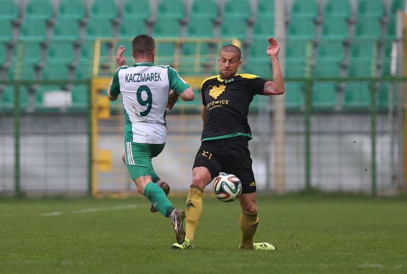 Football. I Liga. GKS Katowice - Olimpia Grudziadz. 16.04.2016