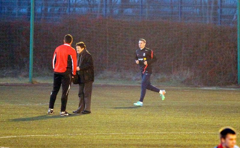Football. Gwarek Zabrze. Training. 22.12.2013