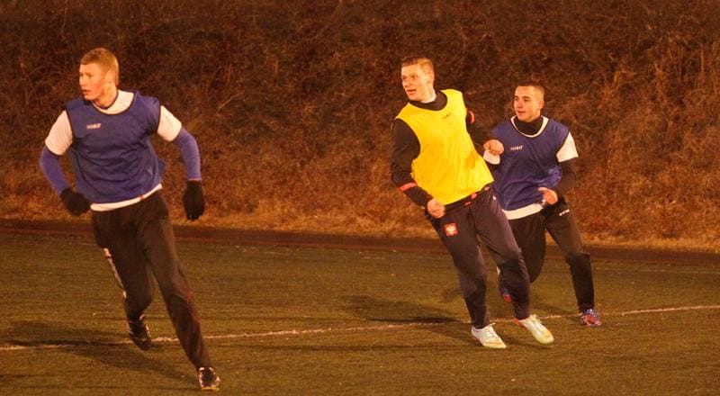 Football. Gwarek Zabrze. Training. 22.12.2013