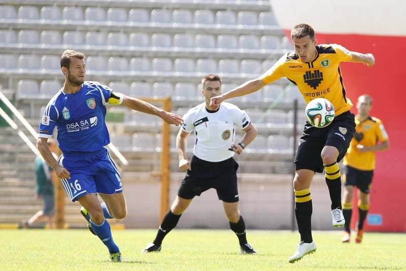 Football. I Liga. Miedz Legnica - GKS Katowice. 10.08.2014
