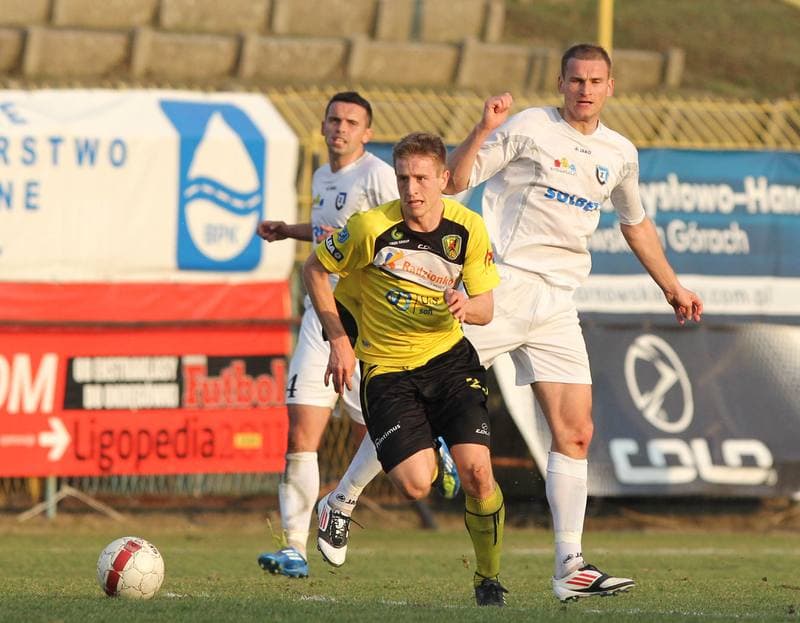 Football. Bytom I liga. Ruch Radzionkow - Zawisza Bydgoszcz. 24.03.2012