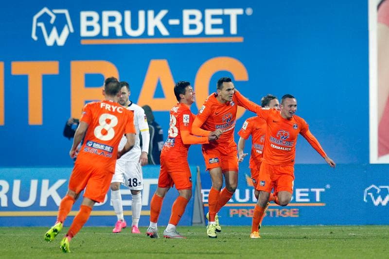 Football. PKO BP Ekstraklasa. Termalica Bruk-Bet Nieciecza - Jagiellonia Bialystok. 16.12.2015